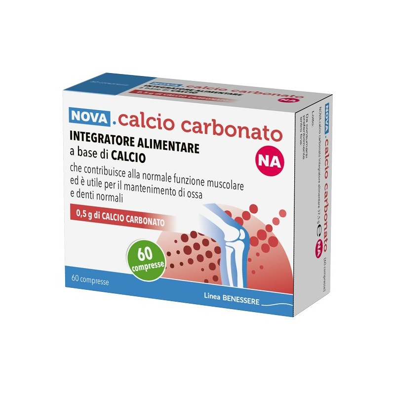 NOVA CALCIO CARBONATO NA 0,5G 60 COMPRESSE NOVA CALCIO CARBONATO NA 0,5G 60 COMPRESSE
