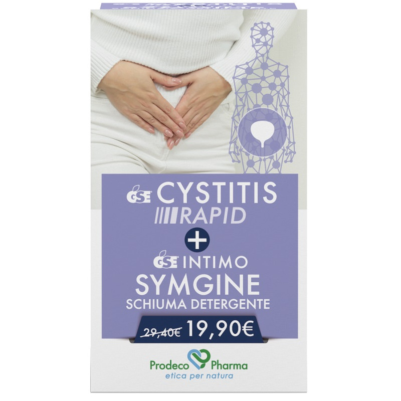 GSE CYSTITIS RAPID 30 COMPRESSE + SYMGINE SCHIUMA 100 ML GSE CYSTITIS RAPID 30 COMPRESSE + SYMGINE SCHIUMA 100 ML