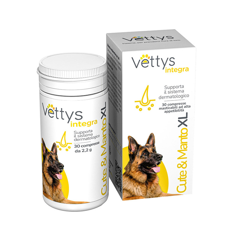 VETTYS INTEGRA CUTE & MANTO XL CANE 30 COMPRESSE VETTYS INTEGRA CUTE & MANTO XL CANE 30 COMPRESSE