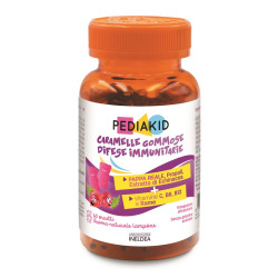 Confezione da 60 caramelle gommose di Pediakid Difese Immunitarie Integratore Per Il Tuo Bambino.
