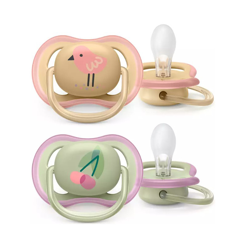 AVENT SUCCHIETTO ULTRA AIR 0-6M FEMMINA CILIEGIA/UCCELLINO 2 PEZZI AVENT SUCCHIETTO ULTRA AIR 0-6M FEMMINA CILIEGIA/UCCELLINO 2 PEZZI