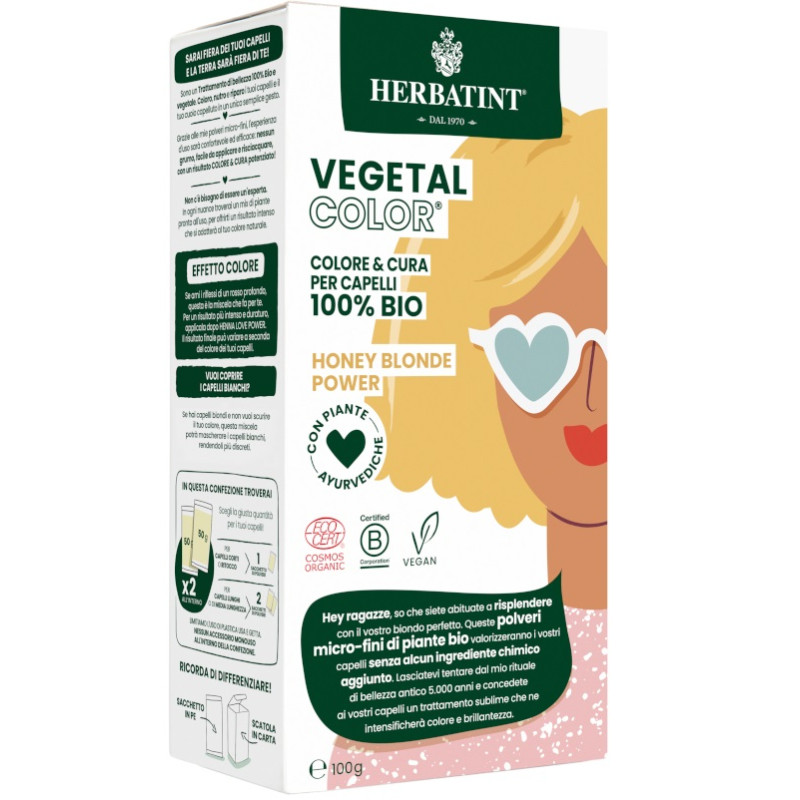 HERBATINT VEGETAL COLOR HONEY BLOND POWER ITA 100 G HERBATINT VEGETAL COLOR HONEY BLOND POWER ITA 100 G