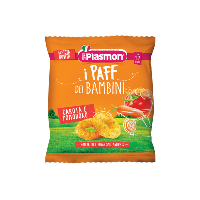 PLASMON DRY SNACK PAFF CAROTA POMODORO 15 G PLASMON DRY SNACK PAFF CAROTA POMODORO 15 G