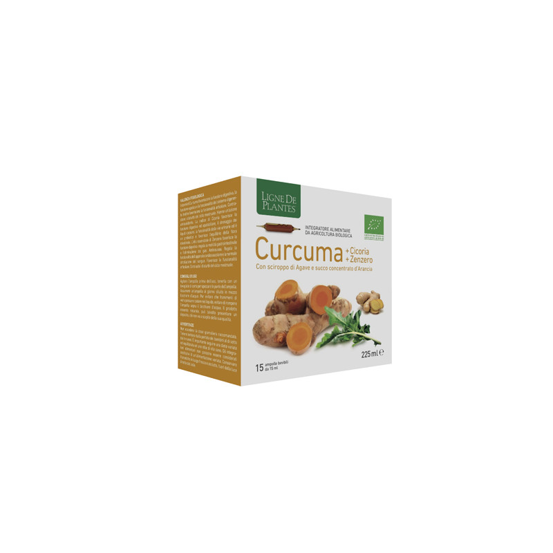 CURCUMA CICORIA ZENZERO BIO 15 AMPOLLE BEVIBILI DA 15 ML CURCUMA CICORIA ZENZERO BIO 15 AMPOLLE BEVIBILI DA 15 ML