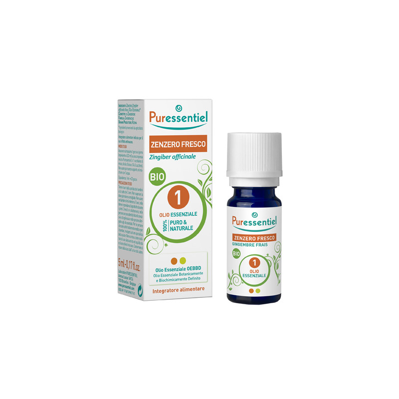 PURESSENTIEL ZENZERO FRESCO OLIO ESSENZIALE BIO 5 ML PURESSENTIEL ZENZERO FRESCO OLIO ESSENZIALE BIO 5 ML