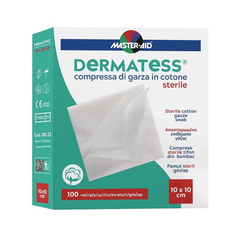 GARZA IDROFILA DERMATESS COTONE 10X10 100 VELI GARZA IDROFILA DERMATESS COTONE 10X10 100 VELI