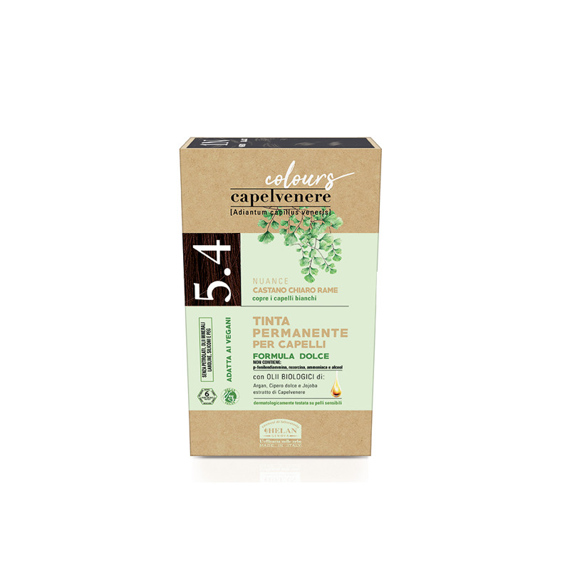 CAPELVENERE COLOURS TINTA CAPELLI 5,4N CASTANO CHIARO RAME CAPELVENERE COLOURS TINTA CAPELLI 5,4N CASTANO CHIARO RAME