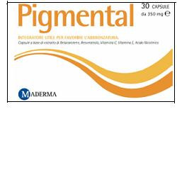 Confezione da 30 capsule di Pigmental, integratore per alterazioni della pigmentazione cutanea.