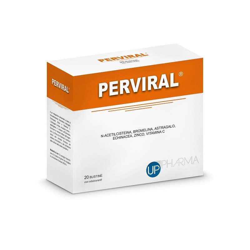 Confezione da 20 buste di Perviral Integratore Tonico-Adattogeno E Immunostimolante. Confezione da 20 buste di Perviral Integratore Tonico-Adattogeno E Immunostimolante.