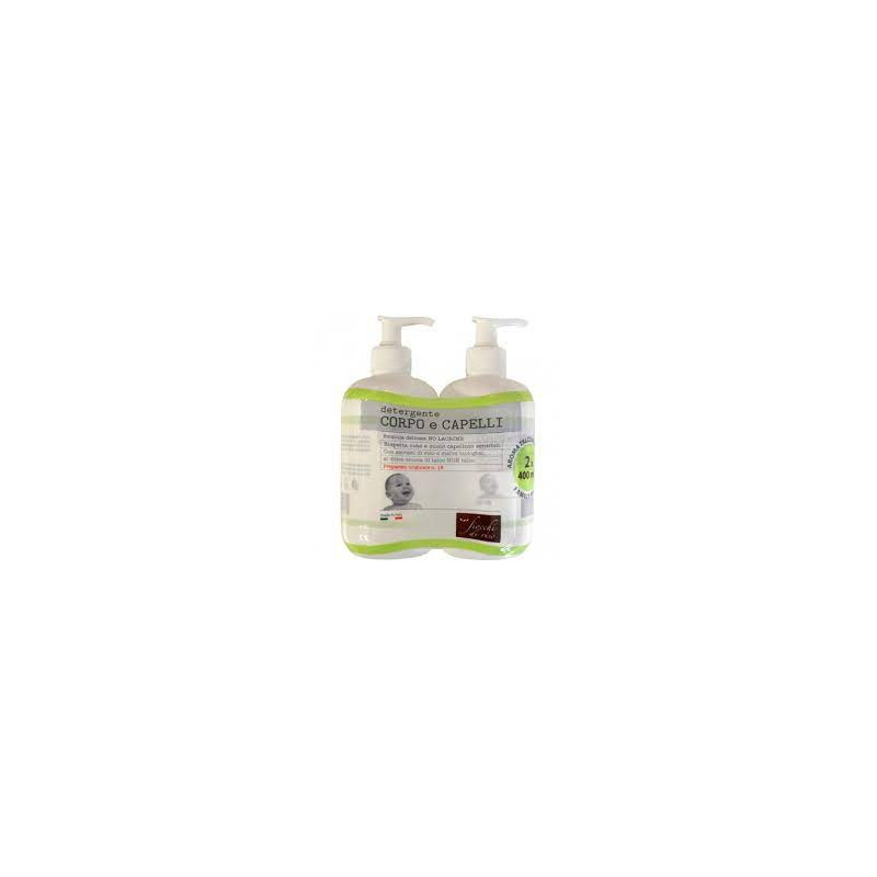 Confezione bipacco 2x400 ml di Fiocchi Di Riso Detergente Delicato Corpo-Capelli Con Talco Per Bambini. Confezione bipacco 2x400 ml di Fiocchi Di Riso Detergente Delicato Corpo-Capelli Con Talco Per Bambini.