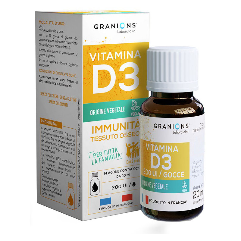 GRANIONS VITAMINA D3 GOCCE 20 ML GRANIONS VITAMINA D3 GOCCE 20 ML