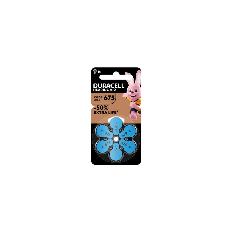Duracell Easy Tab 675 Blu Batteria Per Apparecchio Acustico 6 Pezzi Duracell Easy Tab 675 Blu Batteria Per Apparecchio Acustico 6 Pezzi