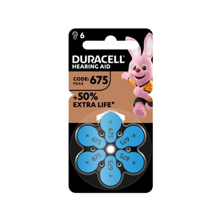 Duracell Easy Tab 675 Blu Batteria Per Apparecchio Acustico 6 Pezzi Duracell Easy Tab 675 Blu Batteria Per Apparecchio Acustico 6 Pezzi