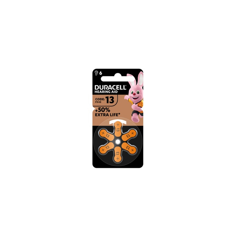 Duracell Easy Tab 13 Arancio Batteria Per Apparecchio Acustico 6 Pezzi Duracell Easy Tab 13 Arancio Batteria Per Apparecchio Acustico 6 Pezzi
