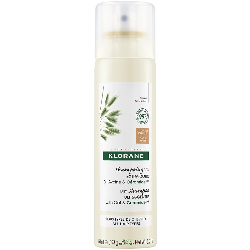 KLORANE SHAMPOO SECCO EXTRA DELICATO AVENA&CERAMIDE CAPELLI SCURI 150 ML KLORANE SHAMPOO SECCO EXTRA DELICATO AVENA&CERAMIDE CAPELLI SCURI 150 ML