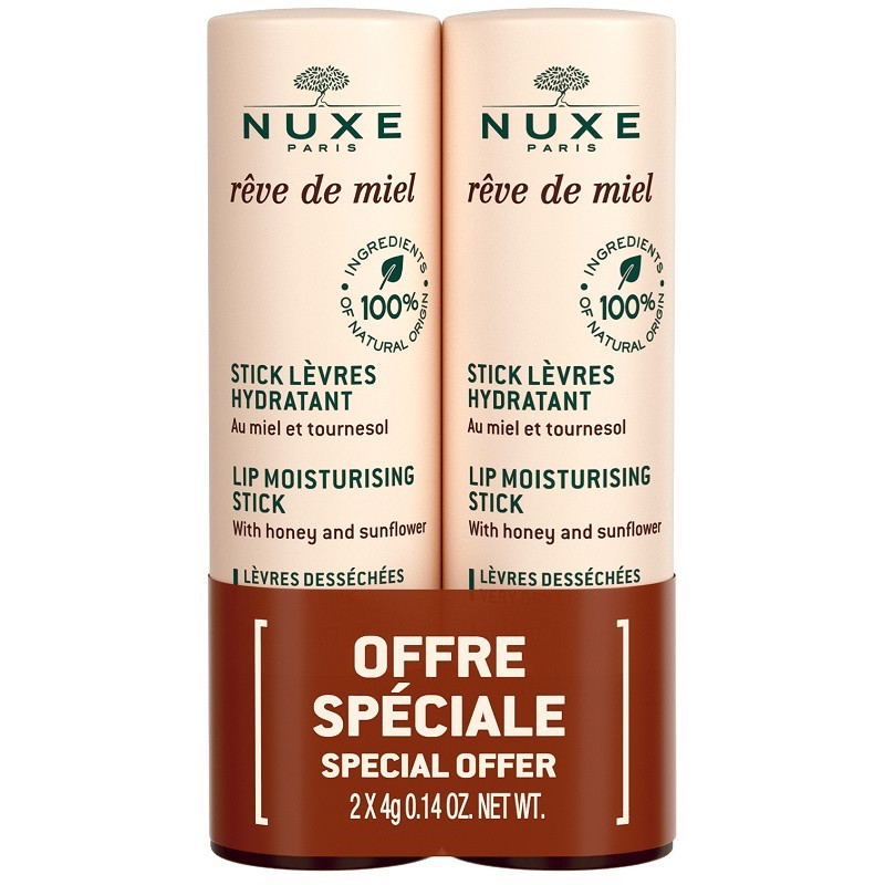 Stick Labbra 2 pezzi da 4 gr di Nuxe Reve De MIel Stick Labbra 2 pezzi da 4 gr di Nuxe Reve De MIel