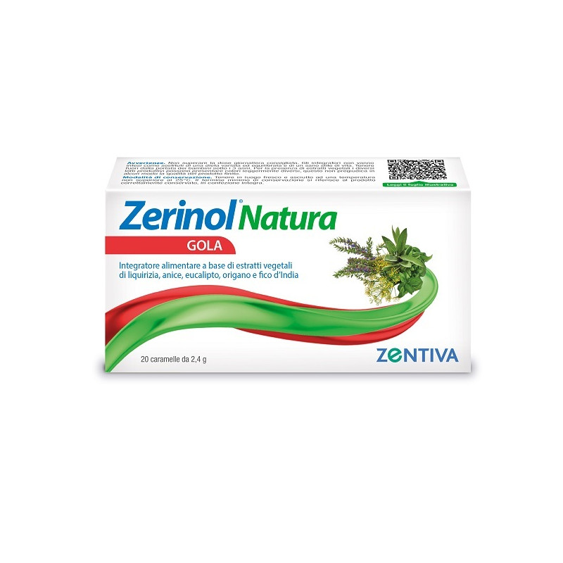 ZERINOL NATURA GOLA 20 CARAMELLE BALSAMICHE ZERINOL NATURA GOLA 20 CARAMELLE BALSAMICHE