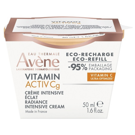 Vasetto da 50 ml di Avene Vitamin Activ C Crema Idratante Illuminante Ricarica