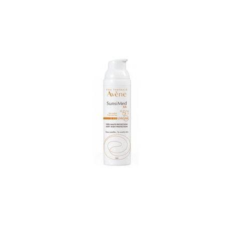 Flacone da 80 ml di Avene Sunsimed KA SPF 50+ Trattamento Per Cheratosi Attinica.