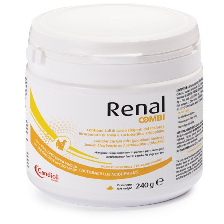 Renal Combi Integratore per il supporto renale di cani e gatti 240 g