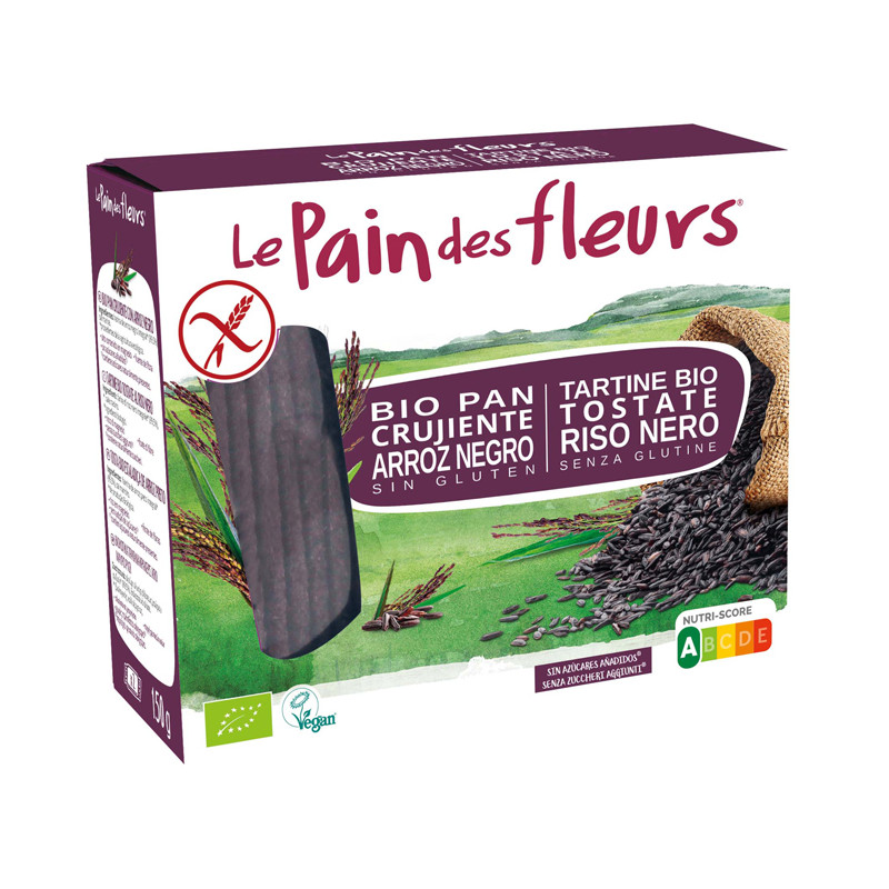 LE PAIN DES FLEURS TARTINE TOSTATE AL RISO NERO BIOLOGICHE 150 G