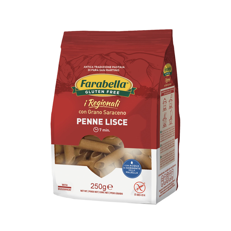 FARABELLA PENNE LISCE GRANO SARACENO 250 G FARABELLA PENNE LISCE GRANO SARACENO 250 G