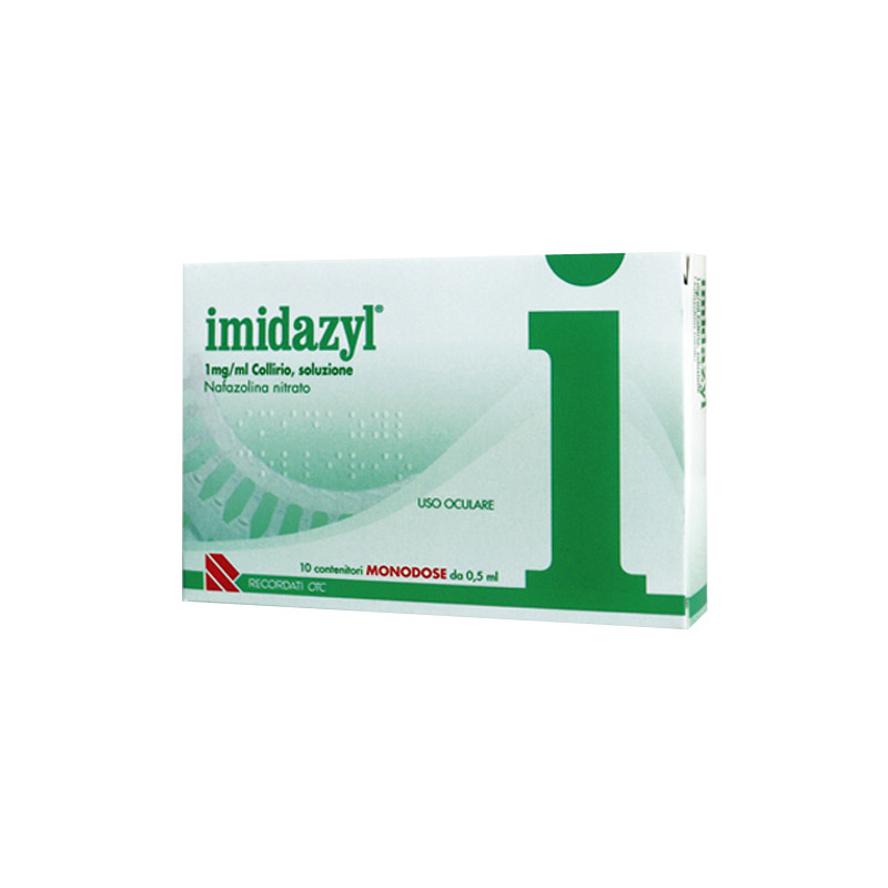 Recordati Imidazyl Collirio 1mg/ml 10 Flaconcini Monodose 0,5ml Recordati Imidazyl Collirio 1mg/ml 10 Flaconcini Monodose 0,5ml