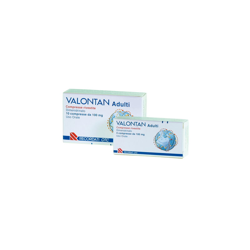 Recordati Valontan Adulti 100mg Prevenzione Nausea Mal Di Mare Auto Aereo Treno 10 Compresse Rivestite Recordati Valontan Adulti 100mg Prevenzione Nausea Mal Di Mare Auto Aereo Treno 10 Compresse Rivestite