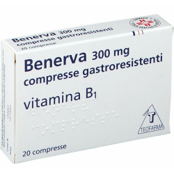 Benerva Vitamina B1 20 Compresse 300mg Benerva Vitamina B1 20 Compresse 300mg