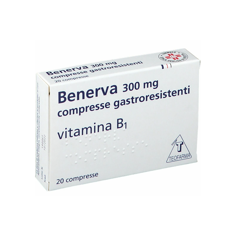Benerva Vitamina B1 20 Compresse 300mg Benerva Vitamina B1 20 Compresse 300mg