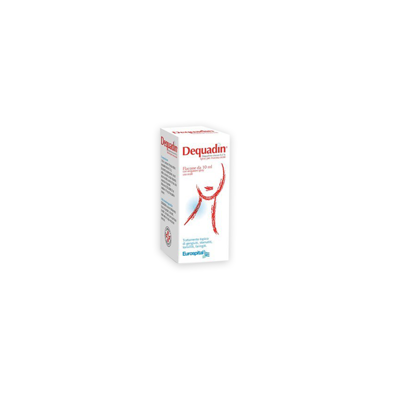 Eurospital Dequadin 0,5% Spray Per Mucosa Orale Trattamento Stomatiti Gengiviti Tonsilliti Flacone 10ml Eurospital Dequadin 0,5% Spray Per Mucosa Orale Trattamento Stomatiti Gengiviti Tonsilliti Flacone 10ml