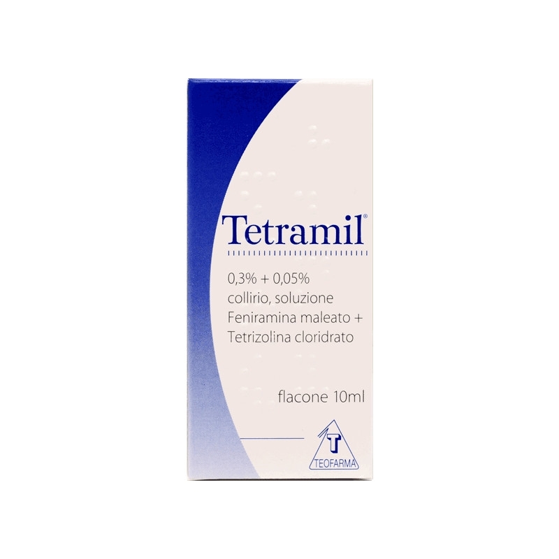Teofarma Tetramil 0,3%+0,05% Collirio Per Occhi Arrossati Infiammati E Congiuntiviti Allergiche 10ml Teofarma Tetramil 0,3%+0,05% Collirio Per Occhi Arrossati Infiammati E Congiuntiviti Allergiche 10ml