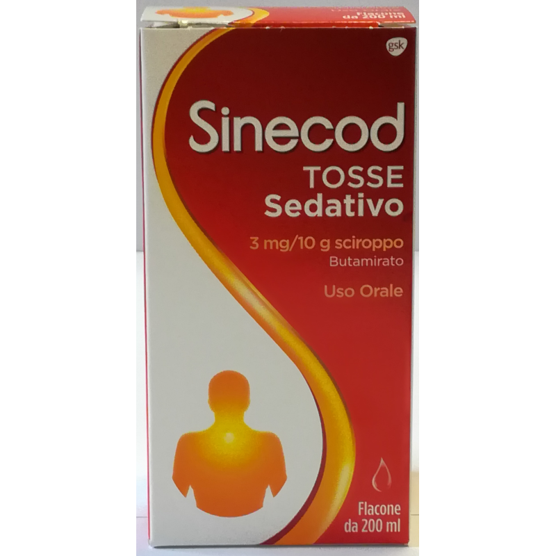 Sinecod Tosse Sedativo 3mg/10g Sciroppo 200ml Sinecod Tosse Sedativo 3mg/10g Sciroppo 200ml