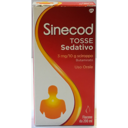 Sinecod Tosse Sedativo 3mg/10g Sciroppo 200ml Sinecod Tosse Sedativo 3mg/10g Sciroppo 200ml
