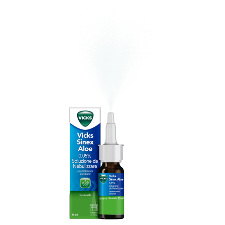 Vicks Sinex Aloe Spray Nasale Decongestionante Ossimetazolina 0,05% 15 ml Vicks Sinex Aloe Spray Nasale Decongestionante Ossimetazolina 0,05% 15 ml