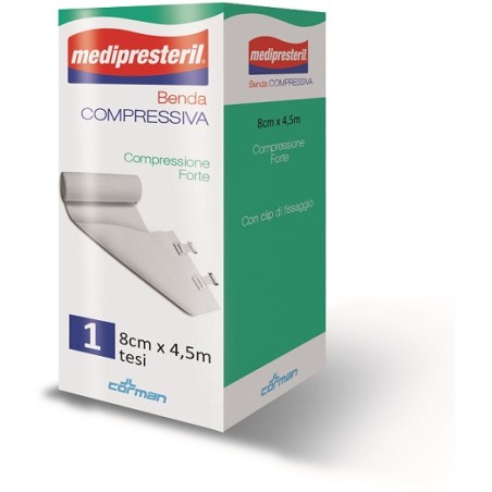 Benda Medipresteril Compressione Forte M4,5x8cm Tesi Benda Medipresteril Compressione Forte M4,5x8cm Tesi