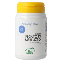 Confezione da 100 perle di Fegato Di merluzzo, integratore per cuore, ossa e sistema immunitario.