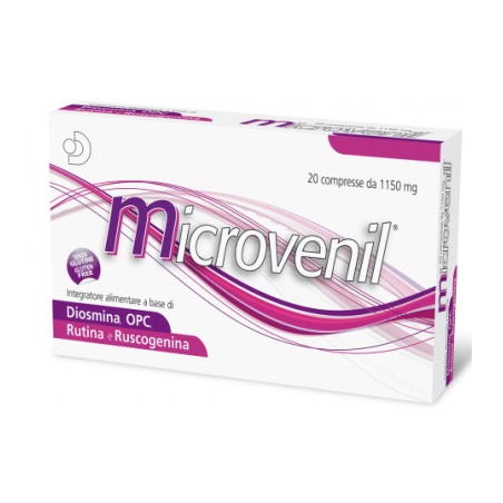 Microvenil Integratore Alimentare 20 Compresse 1150mg Microvenil Integratore Alimentare 20 Compresse 1150mg