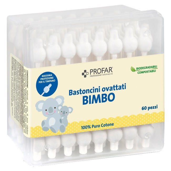 Profar Bastoncini Ovattati Bimbo 60 Pezzi Profar Bastoncini Ovattati Bimbo 60 Pezzi