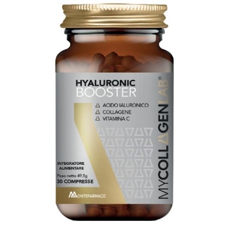 Confezione da 30 compresse di Montefarmaco Mycollagenlab Hyaluronic Booster Integratore Di Acido Ialuronico. Confezione da 30 compresse di Montefarmaco Mycollagenlab Hyaluronic Booster Integratore Di Acido Ialuronico.