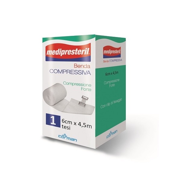 BENDA ELASTICA MEDIPRESTERIL COMPRESSIONE FORTE 6X450CM BENDA ELASTICA MEDIPRESTERIL COMPRESSIONE FORTE 6X450CM