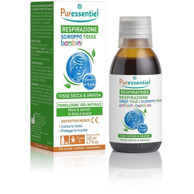 PURESSENTIEL SCIROPPO TOSSE BAMBINI 140 ML PURESSENTIEL SCIROPPO TOSSE BAMBINI 140 ML