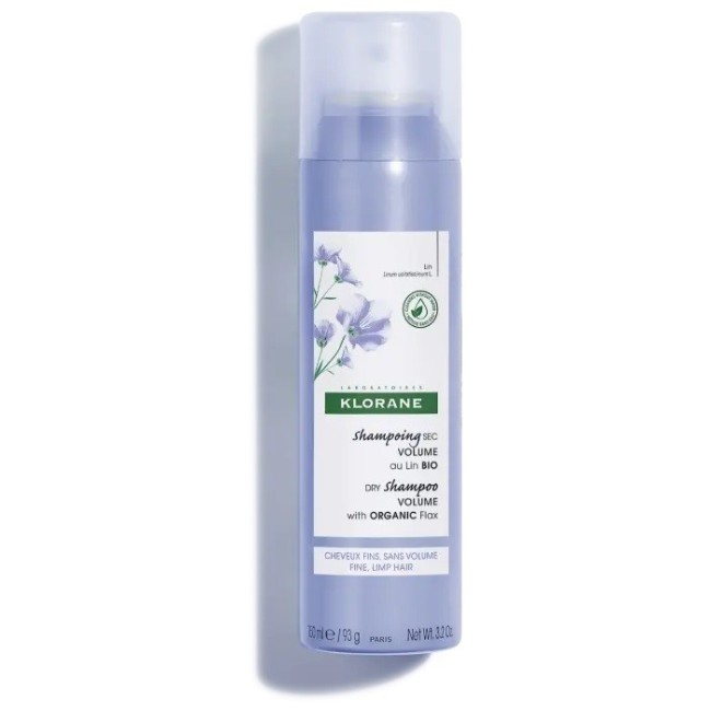 Flacone da 150 ml di Klorane Shampoo Secco con Lino per Capelli Fini e Senza Volume