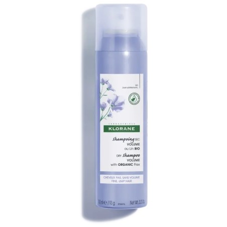Flacone da 150 ml di Klorane Shampoo Secco con Lino per Capelli Fini e Senza Volume