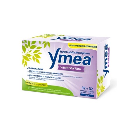 Confezione da 64 capsule di Ymea Vamp Control integratore per la menopausa e le vampate di calore Confezione da 64 capsule di Ymea Vamp Control integratore per la menopausa e le vampate di calore