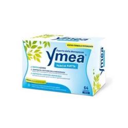 Confezione da 64 capsule di Ymea Pancia Piatta Integratore Per Menopausa E Gonfiore Addominale.