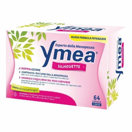 Confezione da 64 capsule di Ymea Silhouette Integratore Per La Menopausa Ed Il Dimagrimento.