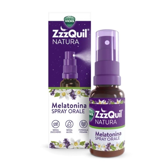 Confezione spray da 30 ml di Vicks Zzzquil natura per favorire il sonno Confezione spray da 30 ml di Vicks Zzzquil natura per favorire il sonno