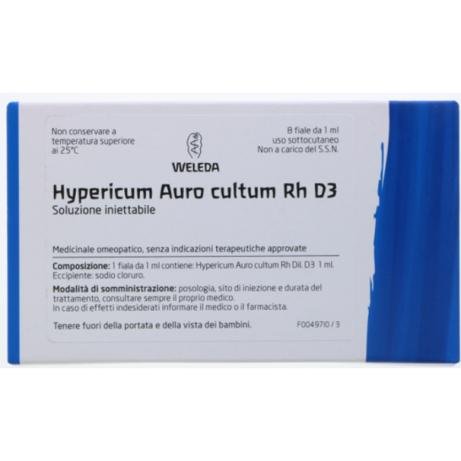 WELEDA HYPERICUM AURO CULTUM RH D3 01% 8 FIALE DA 1 ML L'UNA WELEDA HYPERICUM AURO CULTUM RH D3 01% 8 FIALE DA 1 ML L'UNA