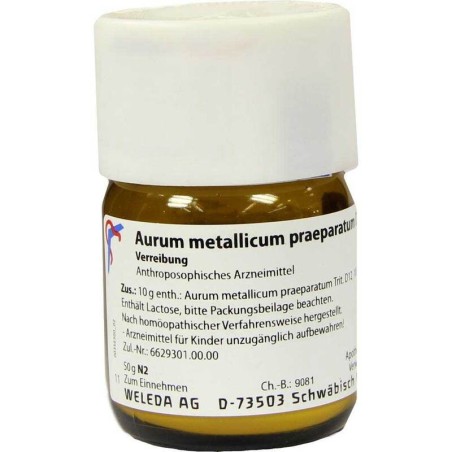 WELEDA AURUM METALLICUM PRAEPARATUM D6 TR 50 G WELEDA AURUM METALLICUM PRAEPARATUM D6 TR 50 G